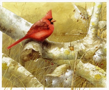 花 鳥 Painting - 木の鳥のオウム